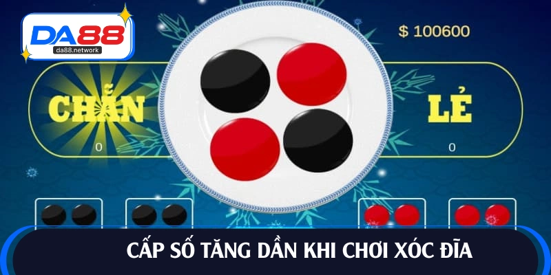 Cấp số tăng dần khi chơi xóc đĩa trực tuyến